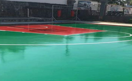 河源篮球场翻新地面